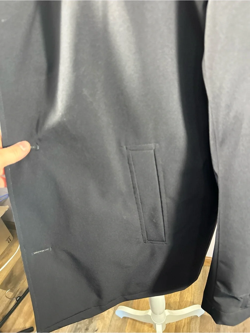Calvin Klein Black Trench Coat - Single-Breasted Classic
